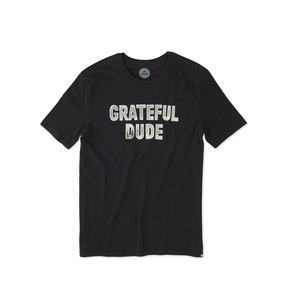 Life Is Good Graphic T-Shirt Mens M Black Grateful Dude Cotton Tee Grateful Dead